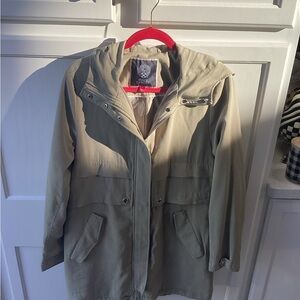 Vince Camuto Olive Hooded Utility Jacket